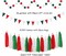 Red-Green White Christmas Party-Decorations - 33pcs Banner,Mexico Italy Streamers Tassel Garland,Tissue Pom Poms Honeycomb,Paper Lantern Fans,Mexican Italian Birthday Wedding Baby Shower Decor